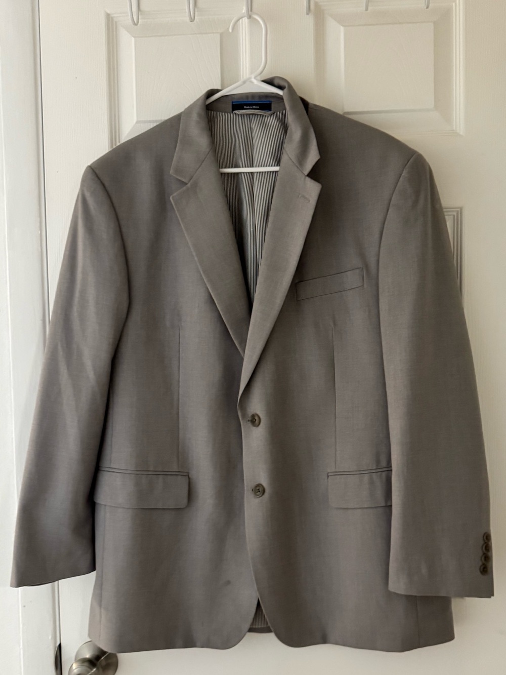 Croft & Barrow Gray Suit Jacket Blazer Men’s 44R Preowned